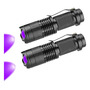 Linterna Uv Led 2 Piezas Para Detectar Orina De Mascotas Color De La Luz Color De La Linterna