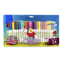 Plumones Dibujo 24 Piezas Multicolor No Tóxico Lavable Fino Multicolor
