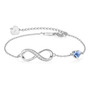 Pulsera Infinito Corazón Plata Mujer Ajustable Regalo Especi