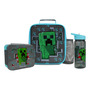 Bolsa Térmica Infantil Set 3 Piezas Almuerzo Y Agua Minecraf