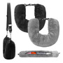 Almohada De Viaje Ajustable 2 Piezas Soporte Cervical Negro