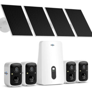 Cámaras De Seguridad Solares Inalámbricas 2k Kit De 4 Canale 4 Cam Kit