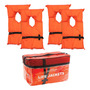 Chaleco Salvavidas Tipo Ii Adulto 4 Pack Aprobado Guardia Co Naranja Talla