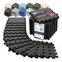 Esterilla Puzzle Fitness 18 Piezas Protección Suelo Gym Black