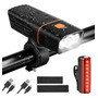 Luces Recargables Para Bicicleta Delanteras Y Traseras 1000 White