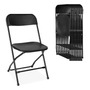 Set De 10 Sillas Plegables Negras Resistentes 120 Kg Ergonóm Negro Nombre Del Diseño