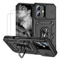Funda iPhone 16 Uso Rudo Con 2 Películas Protectoras Y Sopor Negro Nombre Del Diseño