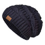 Gorro De Punto Azul Marino Para Mujer Cálido Y Elegante Invi Azul Marino Tamaño Único Diseño De La Tela