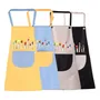 Delantal Infantil Impermeable Para Pintura Manualidades Coci Azul