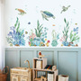 Calcomanías De Pared Tortugas Y Algas Marinas Para Decoració Multi