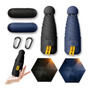 Pack De 2 Paraguas De Bolsillo Plegables Impermeables Uv 50 Negro/azul Diseño De La Tela