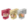 Contenedor De Alimentos 60 Piezas 4 Tazas Reutilizable Micro