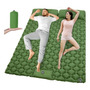 Colchoneta Inflable Doble Para Camping Y Senderismo Verde Verde