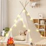 Tienda De Campaña Para Niños Con Luces Y Juguetes Plegable Blanco