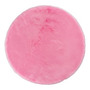 Alfombra Circular Rosa Suave 60 Cm Para Niños Y Sala De Esta