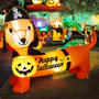 Perro Inflable Halloween 152 Cm Con Luces Led Sombrero Pirat