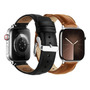 Correa Piel Auténtica Para Apple Watch 2 Piezas Premium