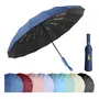 Paraguas Plegable Automático De Viaje Protección Uv Portátil Paraguas Grandes - Azul Oscuro Diseño De La Tela