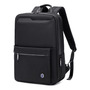 Mochila Expandible Antirrobo Impermeable Para Laptop 15.6 Pu Negro Diseño De La Tela