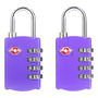Candado Morado Para Maleta Aprobado Por Tsa Set De 2 Piezas Morado