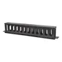Organizador Horizontal Rj45 Para Rack 19 1u Plástico Negro Negro