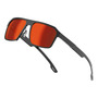 Gafas De Sol Polarizadas Rectangulares Uv400 Hombres Negro R