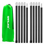 Postes De Tienda De Campaña De Aluminio 75 Pulgadas Plegable Black-5 Sections