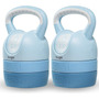Juego De Pesas Rusas Ajustables 24 Lbs Neopreno Gimnasio En D. Verde Azulado