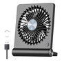 Ventilador Usb Silencioso 3 Velocidades 220 Para Oficina En Negro/gris