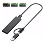 Carcasa M.2 Nvme Usb C Para Ssd 2230 10gbps Negro