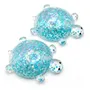 Juguete Antiestrés Bola Tortuga Lentejuelas Azul Para Adulto
