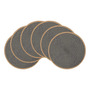 Set De 6 Manteles Individuales Redondos 38 Cm Gris Oscuro