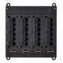 Soporte De Conexión 24 Puertos Cat6 Negro Para Datos Y Teléf