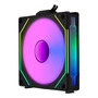 Ventilador Argb 120mm Hoja Inversa Negro Con Espejo Infinito Negro