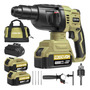 Rotomartillo Taladro Inalámbrico 800w 2 Baterías 4ah Sds Plu Color Frecuencia