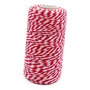 Cuerda De Algodón Natural Roja Y Blanca Para Manualidades 10
