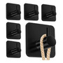 Ganchos De Baño 6 Piezas Acero Inoxidable Color Negro