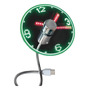 Ventilador Usb Mini Flexible Con Luz Led Y Reloj Para Oficin Plata