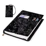 Funda De Libro De Terciopelo Negro Con Tarjetero Estrellas
