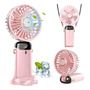 Ventilador De Mano Plegable Recargable Usb 5000mah 5 Velocid Rosa