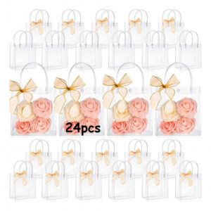 Bolsas De Regalo Transparentes 24pcs Pvc Para Fiestas 16x15x