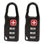 Candado De Combinación Para Maletas Y Mochilas 2 Piezas Negr Negro
