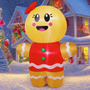 Decoración Inflable Navidad Hombre Jengibre 2 Metros Led Imp