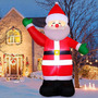 Papá Noel Inflable Navidad 190 Cm Led Luz Cálida Autoinflabl