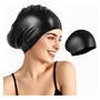 Gorro De Natación Silicona Para Pelo Largo Talla Xl Negro Negro Xl