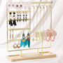 Organizador De Joyas De Metal Para Collares Y Anillos Beige Expositor De Joyas