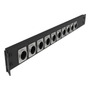 Panel De Conexión 12 Puertos Tipo D Montaje En Rack 1u Negro