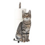Portarrollos De Papel Higiénico Gato Metal Organizador Gris