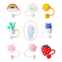 Fundas De Silicona Reutilizables Para Pajitas 8 Piezas Color