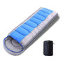 Saco De Dormir Adulto Ligero Impermeable Para Camping 4 Esta Azul Ubicación De La Cremallera